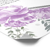 甘い16シーティングチャートサインラベンダーバターフリス ポスター (角)