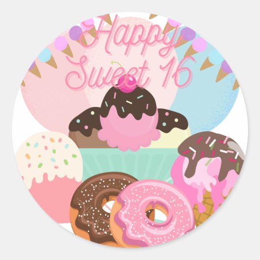 甘い16シール ラウンドシール (正面)