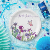 甘い16スクリプトフローラ誕生日パーティー ペーパープレート (パーティー)