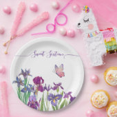 甘い16スクリプトフローラ誕生日パーティー ペーパープレート (パーティー)