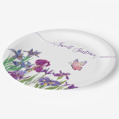 甘い16スクリプトフローラ誕生日パーティー ペーパープレート (アングル)