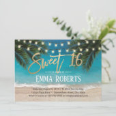 甘い16ストリングライトトロピカルビーチ 招待状 (スタンド正面)