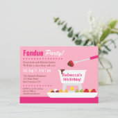 甘い16チョコレートフォンデュ誕生日パーティー 招待状 (スタンド正面)