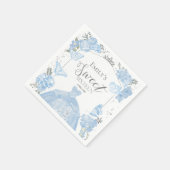 甘い16ナプキンスバタフライダスティブルードレスフローラ スタンダードカクテルナプキン (角)