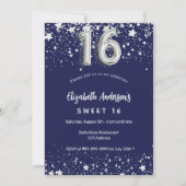 甘い16ネイビーブルーシルバースターズ 招待状 (正面)