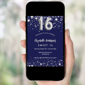 甘い16ネイビーブルーシルバースターズ 招待状