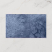 甘い16ネイビーブルーフローラバタフライRSVPエンクロージャ 名刺 (裏面)