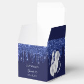 甘い16ネイビーブルー白い吹き感謝してい出し フェイバーボックス (オープン)