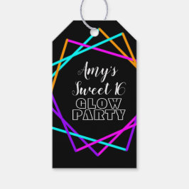 甘い16ネオングローインザダークバー誕生日 ギフトタグ