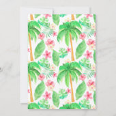 甘い16ハワイアンテーマ水カラールアウ（ハワイ式宴会）パーティー 招待状 (裏面)