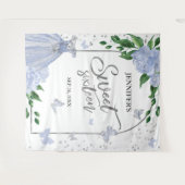 甘い16バターフリスダスティブルーガウン背景 タペストリー (正面(横))