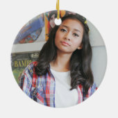 甘い16バラピンクフォトネームセラミックオーナメント セラミックオーナメント (裏面)