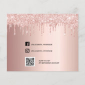 甘い16バラ赤面写真QR予算の日付を保存 チラシ (裏面)