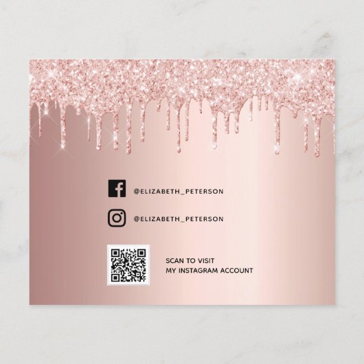 甘い16バラ赤面写真QR予算の日付を保存 チラシ (裏面)