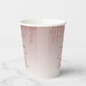 甘い16バラ金ゴールドグリッタースクリプト誕生日パーティー 紙コップ (左)