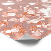 甘い16バラ金ゴールドグリッター写真ウェルカムパーティー ポスター (角)