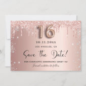 甘い16バラ金ゴールドシルバーグリッター日付を保存 セーブザデート (正面)