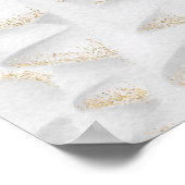 甘い16バラ金ゴールドドレス白い歓迎 ポスター (角)