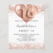 甘い16バラ金ゴールドバルーン予算の招待 チラシ (正面)