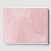 甘い16バラ金ゴールドピンク水色の花のドレス ゲストブック (裏面)