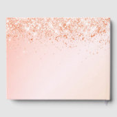 甘い16バラ金ゴールドフローラ幾何学的ブルゴーニュ ゲストブック (裏面)