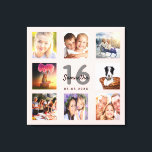 甘い16バラ金ゴールド名photo collage キャンバスプリント<br><div class="desc">16ユニーク歳の誕生日の贈り物や記念祝品、あなたの写真のコラージュで彼女の人生。彼女の家族、友人、ペット、趣味、または夢の旅行先の画像を追加。名前、年齢16と日付をパーソナライズして追加。灰色と黒の文字。シックでガーリーバラフェミニンの金ゴールド色の背景。このキャンバスは黒や白の背景を持つ私たちの店でも利用可能。</div>