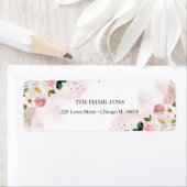 甘い16バラ金ゴールド赤面水彩フローラ ラベル (インサイチュ)