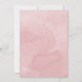 甘い16バラ金ゴールド赤面水色の花のドレス 招待状 (裏面)