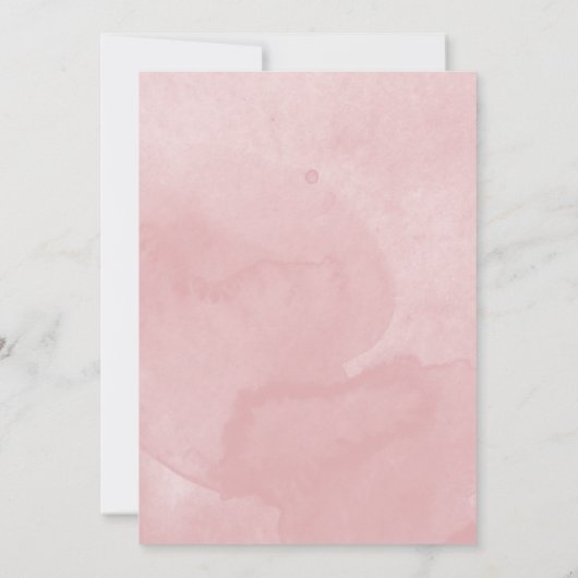 甘い16バラ金ゴールド赤面水色の花のドレス 招待状 (裏面)