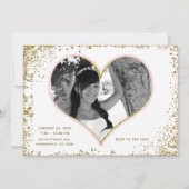 甘い16バルーンバラ金ゴールド誕生日パーティー写真 招待状 (裏面)