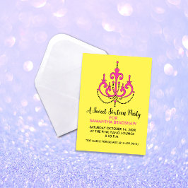 甘い16バースデーパーティ招待状（黄色） 招待状