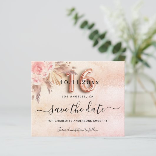 甘い16パンパバラ予算パーティー日付を保存 (スタンド正面)