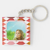 甘い16パーソナライズされた枚 キーホルダー (裏面)