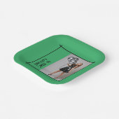 甘い16パーティーナプキン薄紫グリーンブラック写真 ペーパープレート (傾斜あり)