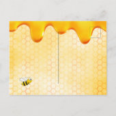 甘い16パーティーハニカムバンブルミツバチの招待 ポストカード (裏面)