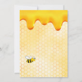 甘い16パーティーハニカム甘いでこぼこ蜂 招待状 (裏面)