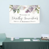 甘い16パーティーパープル薄紫春フラワーウェルカム 横断幕 (トレードショー)