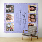 甘い16パーティーラベンダーフォトコラージュ タペストリー (インサイチュ(横))