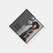 甘い16パーティー紙ナプキングレーブラック スタンダードカクテルナプキン (角)