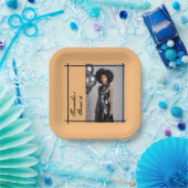 甘い16パーティー紙ナプキンピーチブラック ペーパープレート (パーティー)