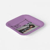 甘い16パーティー薄紫紫の黒いカスタム写真 ペーパープレート (傾斜あり)