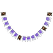 甘い16パーティー、秋の紫のグリッターと4枚の写真 バンティングフラッグ (全)