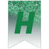 甘い16パーティー、落下グリーングリッターと4枚の写真 バンティングフラッグ (第2の旗)