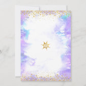 甘い16パープルウォーター色の金ゴールドガーリー誕生日 招待状 (裏面)