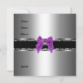 甘い16パープルシルバーブラックゼブラヒョウ 招待状 (裏面)