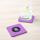 甘い16パープルシルバーブリリアンスパーソナライズされた コースター (右側)