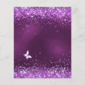 甘い16パープルバレリーナのドレスの予算の招待 チラシ (裏面)