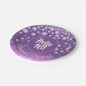 甘い16パープルピンクグリッターダイヤモンド ペーパープレート (アングル)