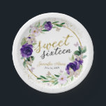 甘い16パープルラベンダーフローラ蝶 ペーパープレート<br><div class="desc">愛らしい、紫のフローラ、sweet sixteen誕生日パーティー紙プレート。簡単でパーソナライズする詳細。チャットを通して私とtouchに入るもしあなたはアートワークに関する質問やカスタマイズが必要である。その他のアイテムのコレクションを確認する。ご注意：ご注文、発送、製品情報など、Zazzleお客様の連絡直接https://help.zazzle.com/hc/en-us/articles/221463567-How-Do-I-Contact-Zazzle-Customer-Support-に関するサポート。</div>