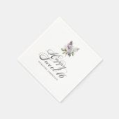 甘い16パープル薄紫春フラワーカクテル スタンダードカクテルナプキン (角)